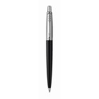 Ручка шариковая Parker Jotter Plastic K60, CT, M, 1.0 мм, корпус пластик/ нержавеющая сталь, чёрный, синие чернила - фото 8882217