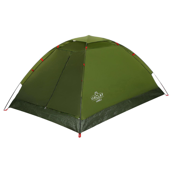 Палатка туристическая Maclay SANDE 3, р. 205х180х120 см, 3-местная, однослойная - фото 1905785857