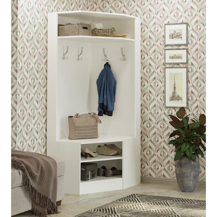 Прихожая угловая «Клик Мебель. Соло», 850×650×1800 мм, цвет белый - Фото 1