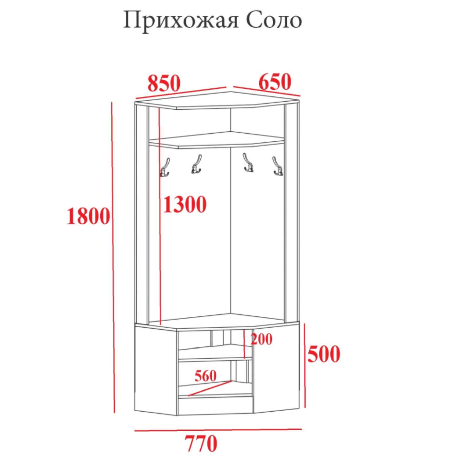 Прихожая ширина 850