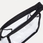 Косметичка на молнии, цвет чёрный/прозрачный - Фото 4