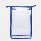 Косметичка на молнии, цвет васильковый/прозрачный - Фото 3