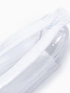 Косметичка на молнии, треугольная, средний размер, белая/прозрачная - Фото 4