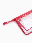 Косметичка на молнии, треугольная, средний размер, красная/прозрачная - Фото 3