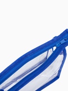 Косметичка на молнии, треугольная, средний размер, синяя/прозрачная - Фото 4