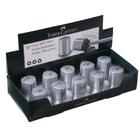 Точилка 1 отверстие с контейнером Faber-Castell Grip 2001, серебряная 6939256 - фото 16366425