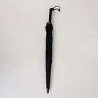 Зонт - трость полуавтоматический «Однотонный», 16 спиц, R = 48 см, цвет чёрный - фото 9412853