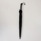 Зонт - трость полуавтоматический «Однотонный», 16 спиц, R = 48 см, цвет чёрный - Фото 8