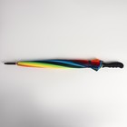 Зонт - трость полуавтоматический «Радуга», эпонж, 16 спиц, R = 48 см, разноцветный - Фото 8