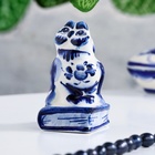 Сувенир «Сова на книгах», 8 см, гжель - Фото 3