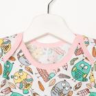 Футболка детская, цвет белый/совушки, рост 74 см - Фото 2