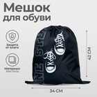Мешок для обуви «Кеды» (мягкий полиэстер, плотность 210D) 42×34 см - Фото 1