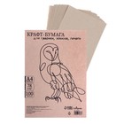 Крафт-бумага для графики, эскизов, печати А4, 100 листов (210×300 мм), 78 г/м², Марка А /Коммунар/ - Фото 1