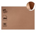 Крафт-бумага для графики и эскизов А4, 50 листов (210 х 300 мм), 200 г/м², коричневая - фото 9749012