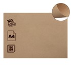 Крафт-бумага для графики, эскизов, печати А4, 50 листов (210 х 300 мм), 120 г/м², коричневая/серая - фото 9481216