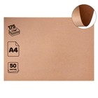 Крафт-бумага для рисования, графики и эскизов А4, 50 листов (210х300 мм), 175 г/м², коричневая/серая - фото 9481220