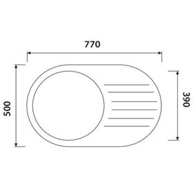 

Мойка кухонная из камня KAISER KGM-7750-J, врезная, 850х570х290 мм, цвет жасмин