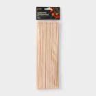 Шампур деревянный Magistro, 25×0,3 см, 100 шт, берёза - фото 4512841