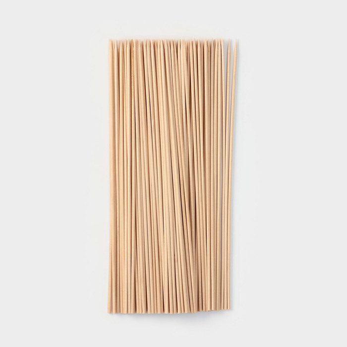 Шампур деревянный Magistro, 25×0,3 см, 100 шт, берёза - фото 1911562762