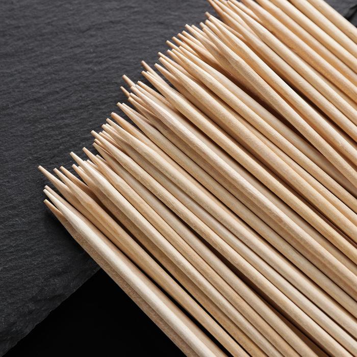 Шампур деревянный Magistro, 25×0,3 см, 100 шт, берёза - фото 1880711601