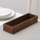 Лоток для столовых приборов Доляна, 25×8×4 см, дерево, коричневый - Фото 1