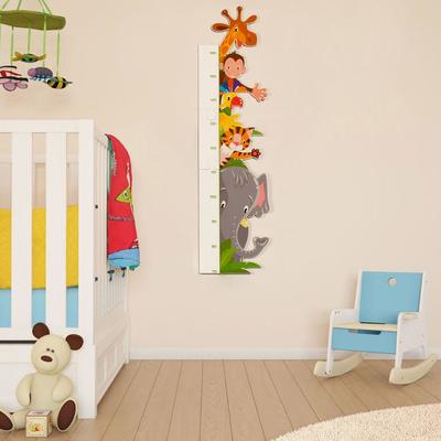 Ростомер детский «Джунгли», декор на стену, 110.5×29 см