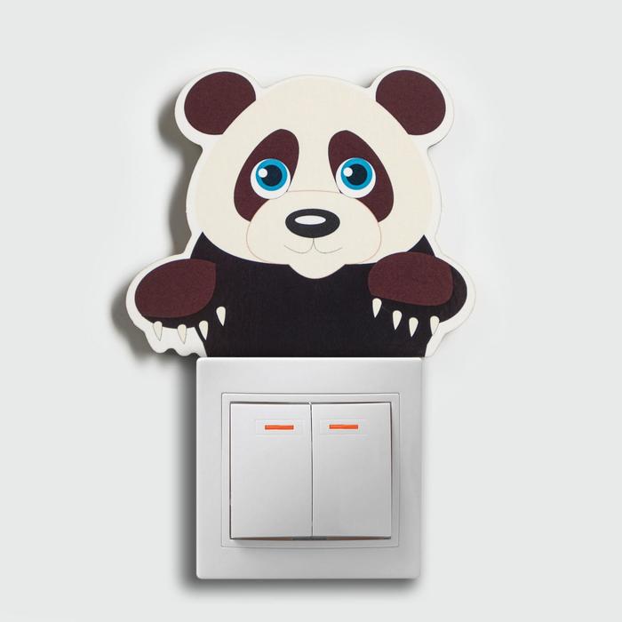 Наклейка интерьерная на выключатель TAKE IT EASY «Панда», настенный декор, 7.8×9.5 см - Фото 1