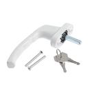 Ручка с замком, металл. 37мм WH038 Ral 9016, белая - фото 38926943