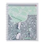 Тетрадь А5+, 80 листов в клетку, на гребне "Девочка и единорог", обложка мелованный картон, глянцевая ламинация, блок офсет, МИКС - фото 42608780