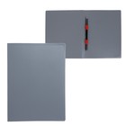 Папка с пластиковым скоросшивателем А4, 500 мкм, корешок 14 мм, Calligrata, до 100 листов, серая - Фото 1