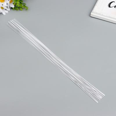 Проволока для творчества Blumentag 0.55 мм, 30 шт., 40 см, в пластиковой оплётке, белый