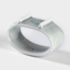 Кольцо для салфеток фарфоровое «Акварель», цвет светло-серый - фото 4325113