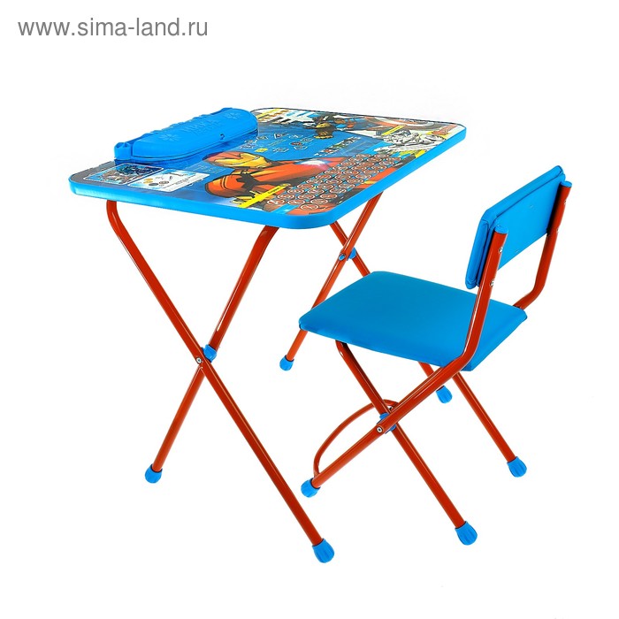 Комплект детской мебели «Мстители 2» складной: стол, мягкий стул и пенал - Фото 1