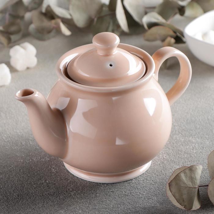 Чайник «Акварель», 400 мл, цвет розовый - Фото 1