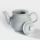 Чайник фарфоровый «Акварель», 400 мл, цвет светло-серый - фото 4325124