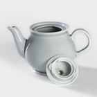 Чайник фарфоровый «Акварель», 400 мл, цвет светло-серый - фото 4325125