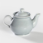Чайник фарфоровый «Акварель», 400 мл, цвет светло-серый - фото 4325126