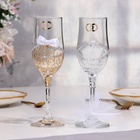 Набор свадебных бокалов "Роскошь", золотой - фото 4621512