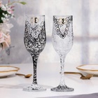 Набор свадебных бокалов "Роскошь", чёрно - белый - фото 318527250