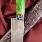 Нож Пчак Шархон - рукоять дерево, металл, зеленый - Фото 10