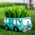 Горшок "Автобус Бон" зеленый, 14х8х7см - фото 318527276