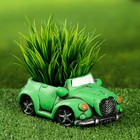 Горшок "Машинка" зеленый, 14х8х7см - Фото 1