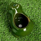 Декоративный горшок «Лягушка», керамический, 250 мл, 12×10×9 см, зелёный - Фото 4