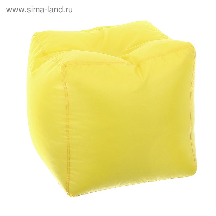 Пуфик-куб, 45х45 см, цвет жёлтый - Фото 1