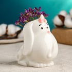 Горшок "Собачка с бантиком" 7,5х9,5х10см - фото 24334426