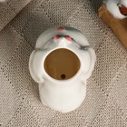 Горшок "Собачка с бантиком" 7,5х9,5х10см - фото 24334428