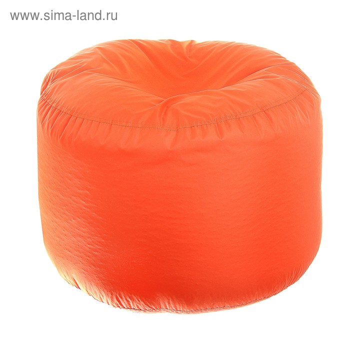 Пуфик круглый, d40см/h60см, цвет оранжевый - Фото 1