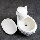 Декоративный горшок для цветов «Лама Лёля», керамический, 200 мл, 15×8×12 см, с поддоном, белый, Greengo  (артикул 6116732)  большой выбор товаров оптом и в розницу по низким ценам с доставкой