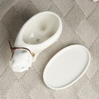 Декоративный горшок для цветов «Кошка», 250 мл, 15.5×7.5×9.5 см, с поддоном, керамика, белый, Greengo - Фото 4