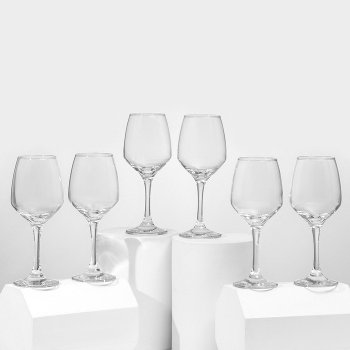 Набор стеклянных бокалов для вина Isabella, 400 мл, 6 шт - Фото 1
